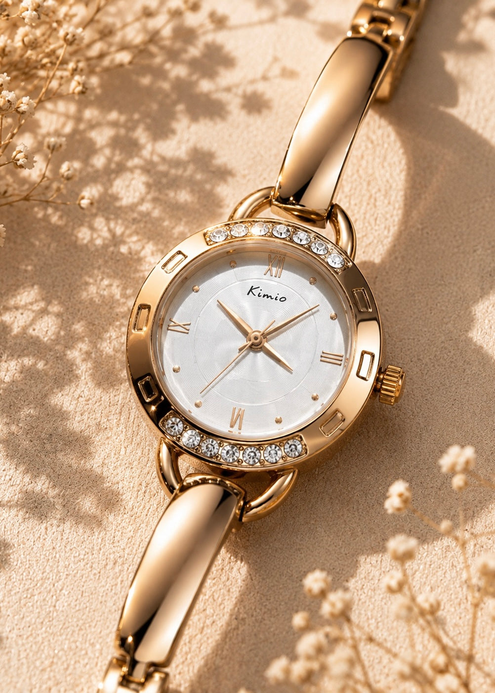 Kimio Ivy Shampain Gold Bezel Watch