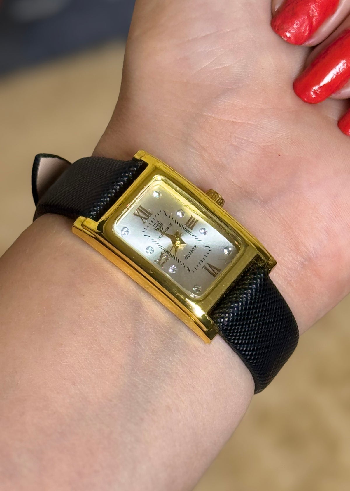 Silver White Grace Rectangular Watch