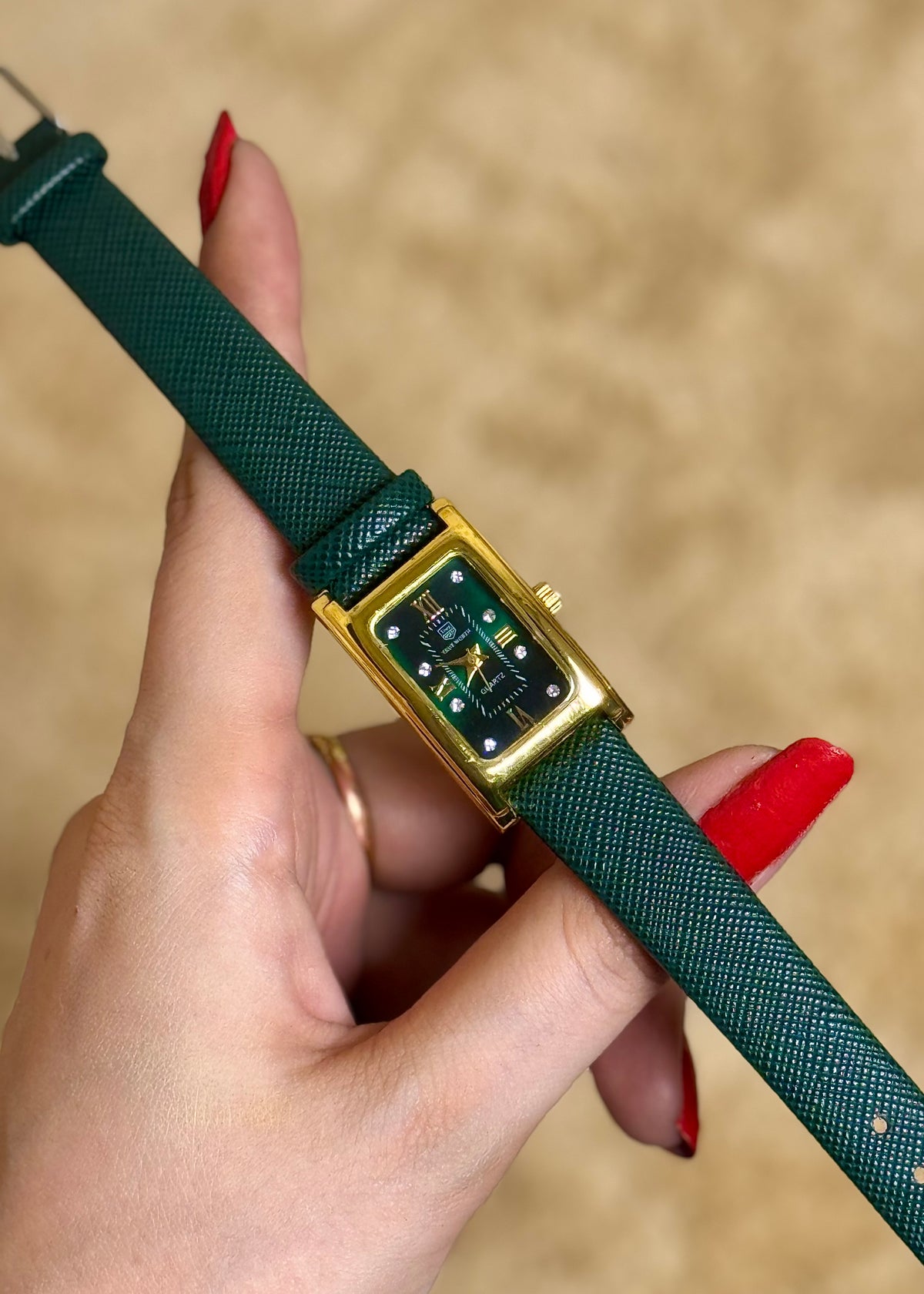 Emerald Luxe Rectangular Watch