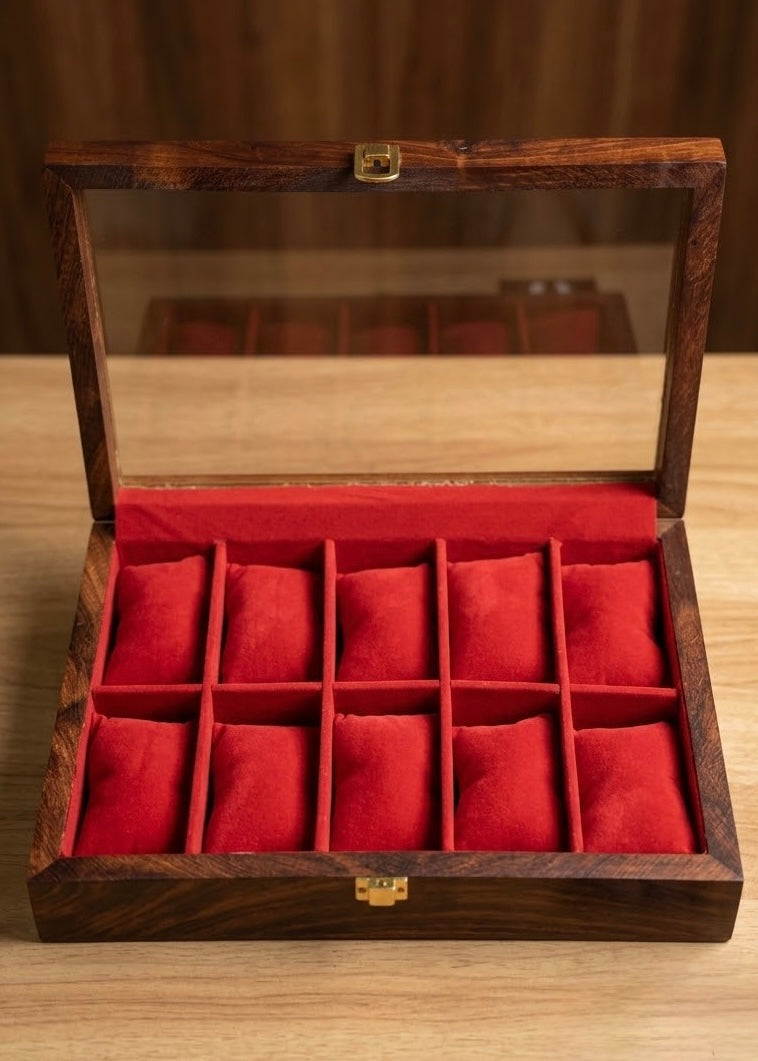 10-Slot Premium Watch Box | Luxury Watch Organszer