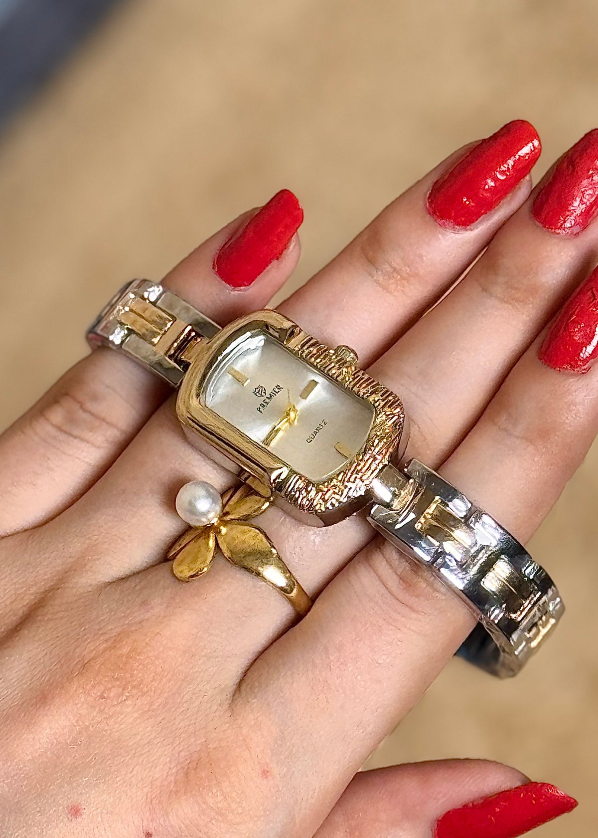 Silver White | Two-Tone Gold & Silver Ladies Watch