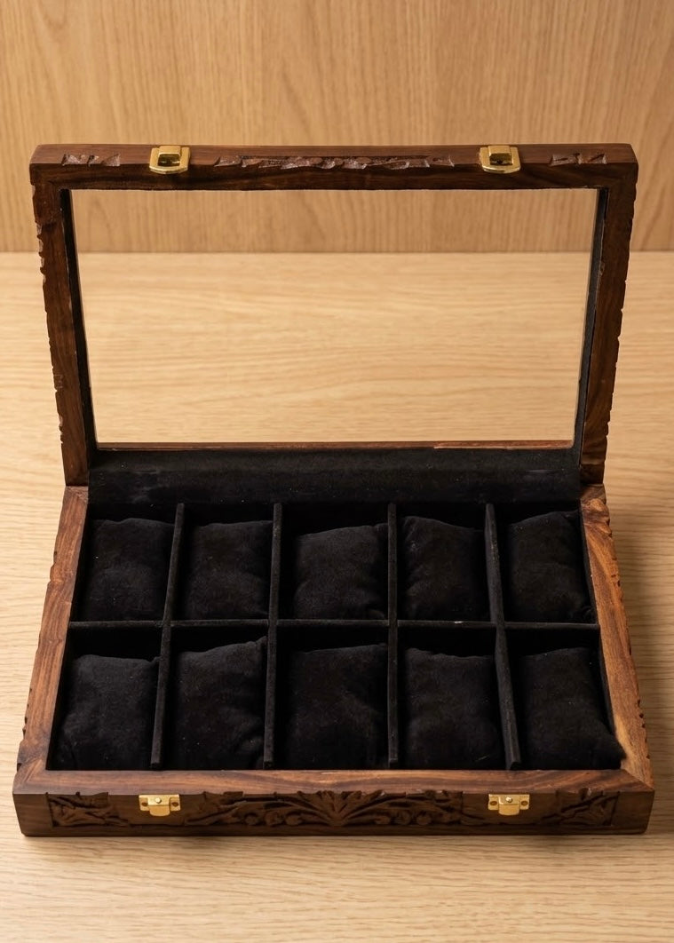 10-Slot Premium Watch Box | Luxury Watch Organszer