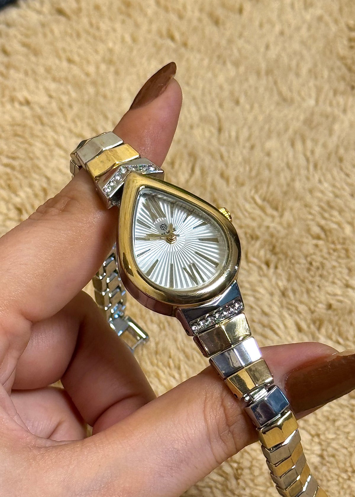 Teardrop Silver Rose Gold Premium Ladies Watch