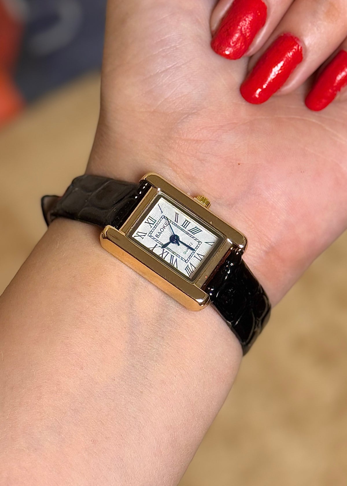 Pearl white Grace Rectangular Watch