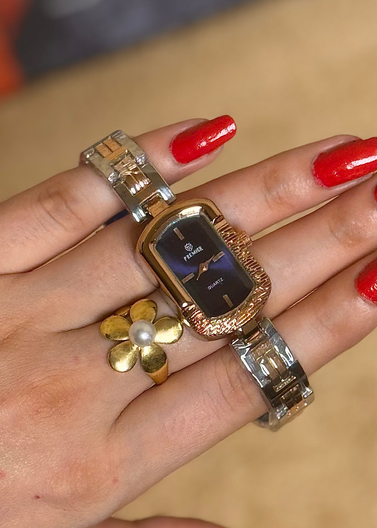Midnight Blue | Two-Tone Gold & Silver Ladies Watch