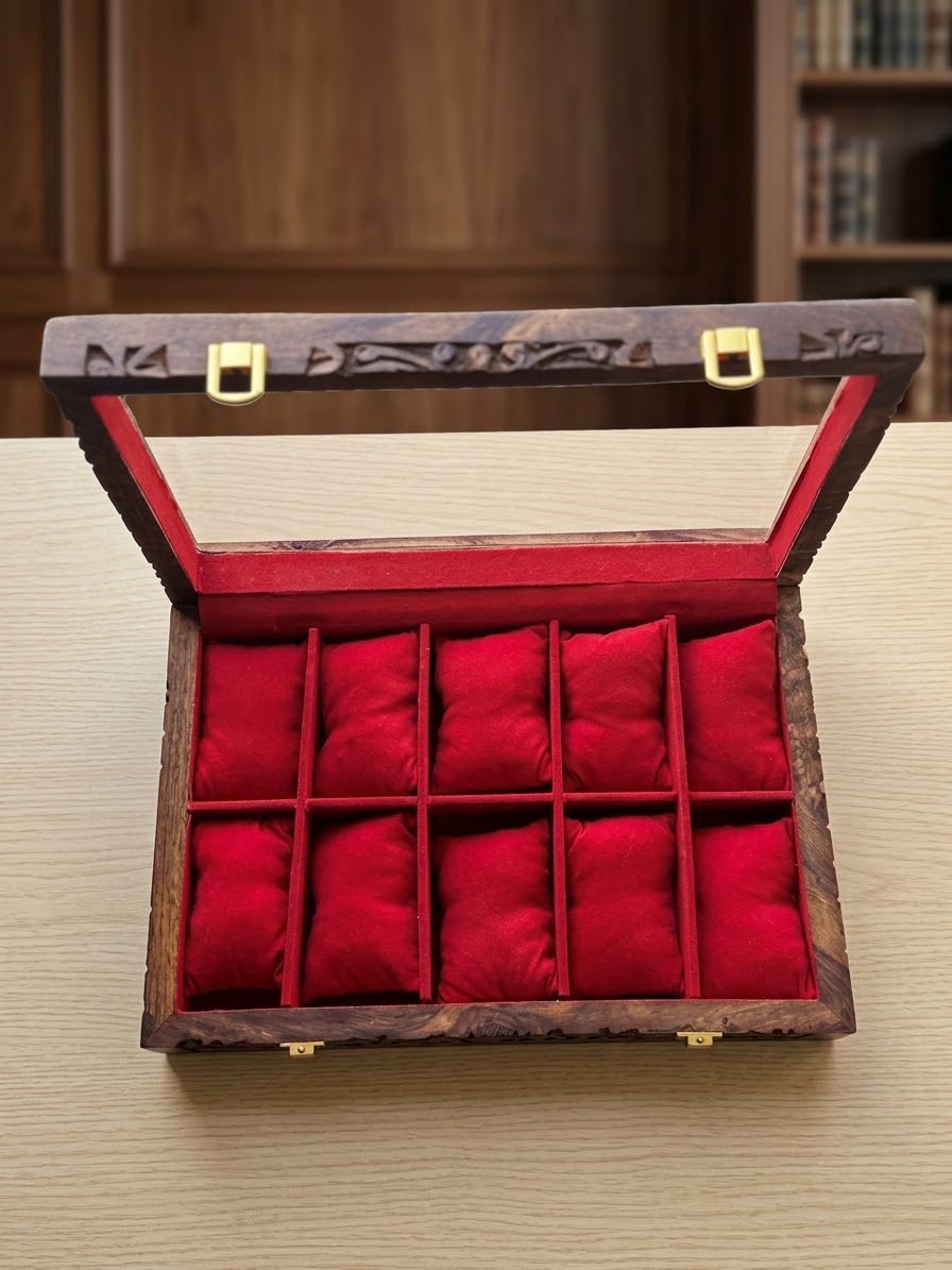 10-Slot Premium Watch Box | Luxury Watch Organszer