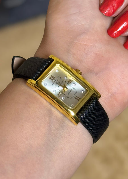 Silver White Grace Rectangular Watch