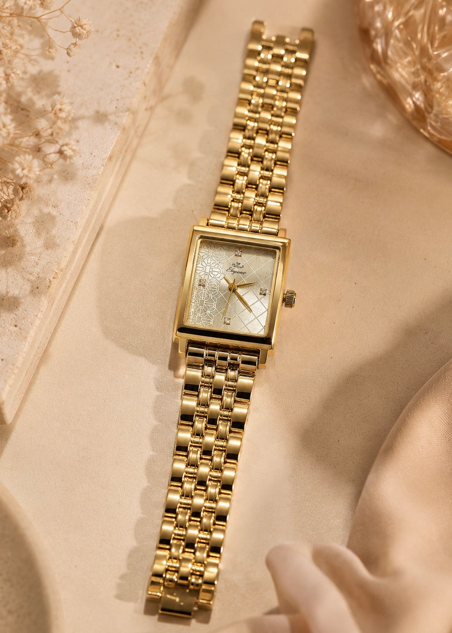 Regal Gold Square Watch