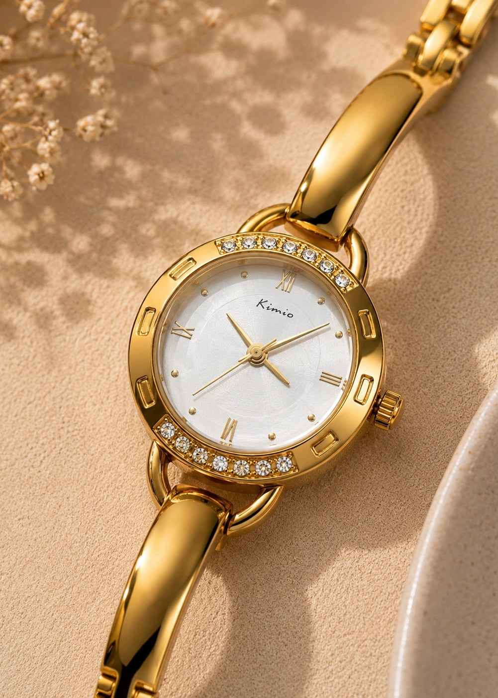Kimio Ivy Gold Bezel Watch