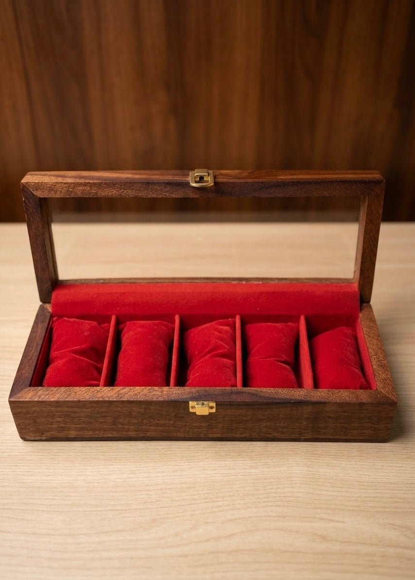 5-Slot Premium Watch Box | Luxury Watch Organiser