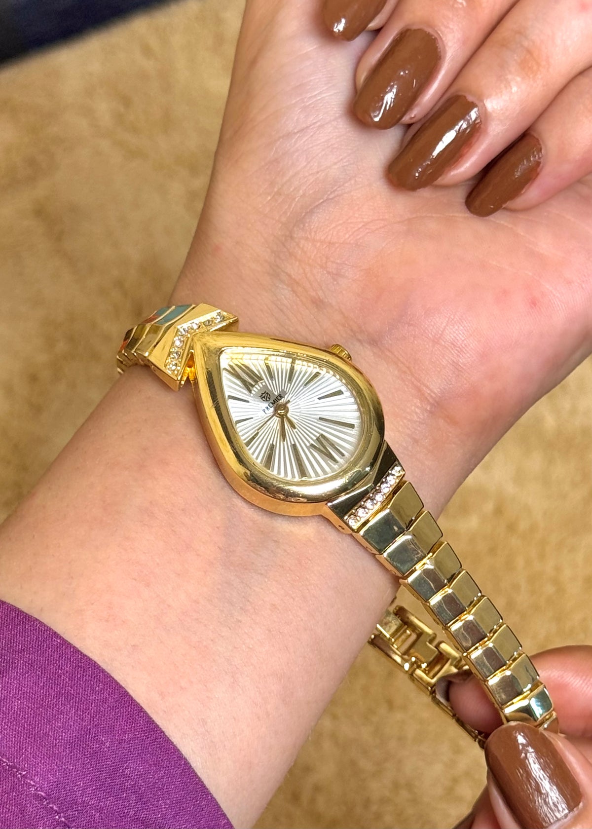 Teardrop Silver Gold Premium Ladies Watch