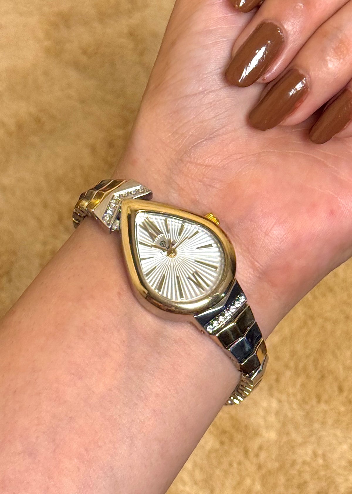 Teardrop Silver Rose Gold Premium Ladies Watch