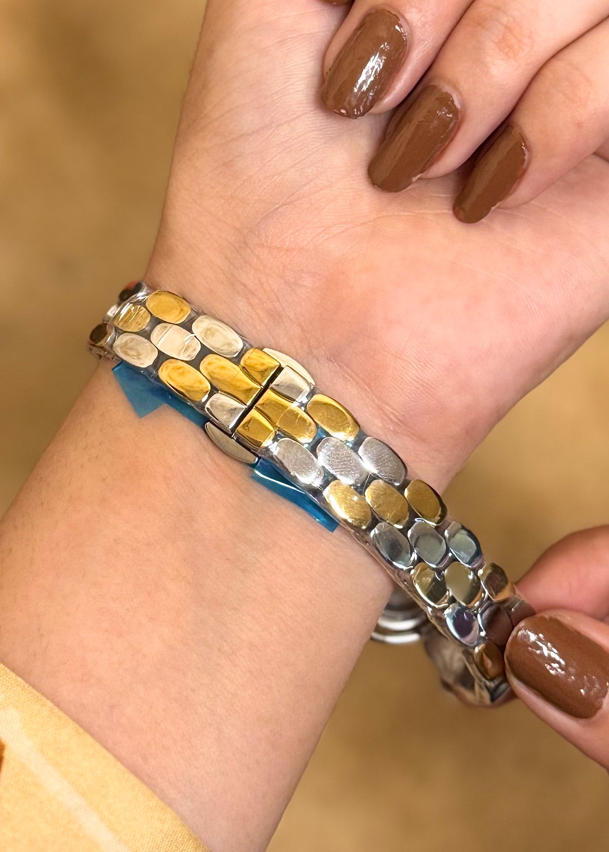 Luna Charm Burgundy Link Bracelet Watch