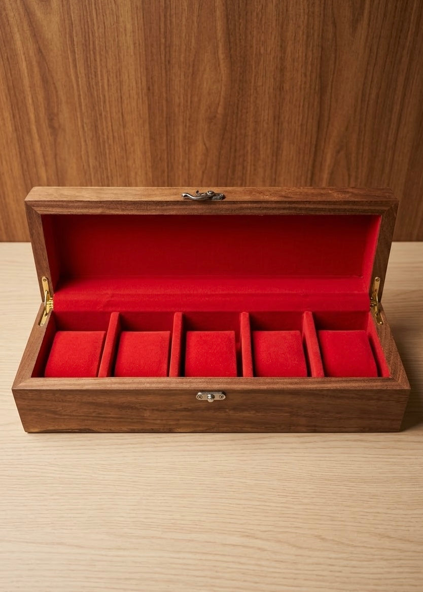 5-Slot Premium Watch Box | Luxury Watch Organiser