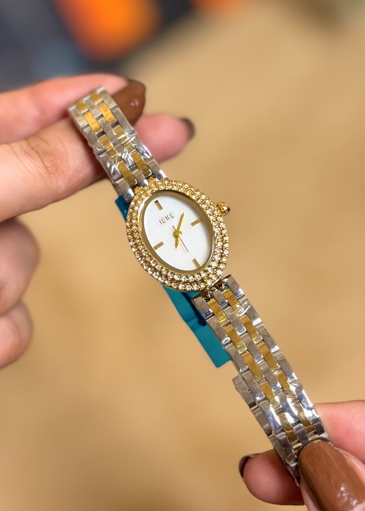 Luxe Oval Two-Tone Watch