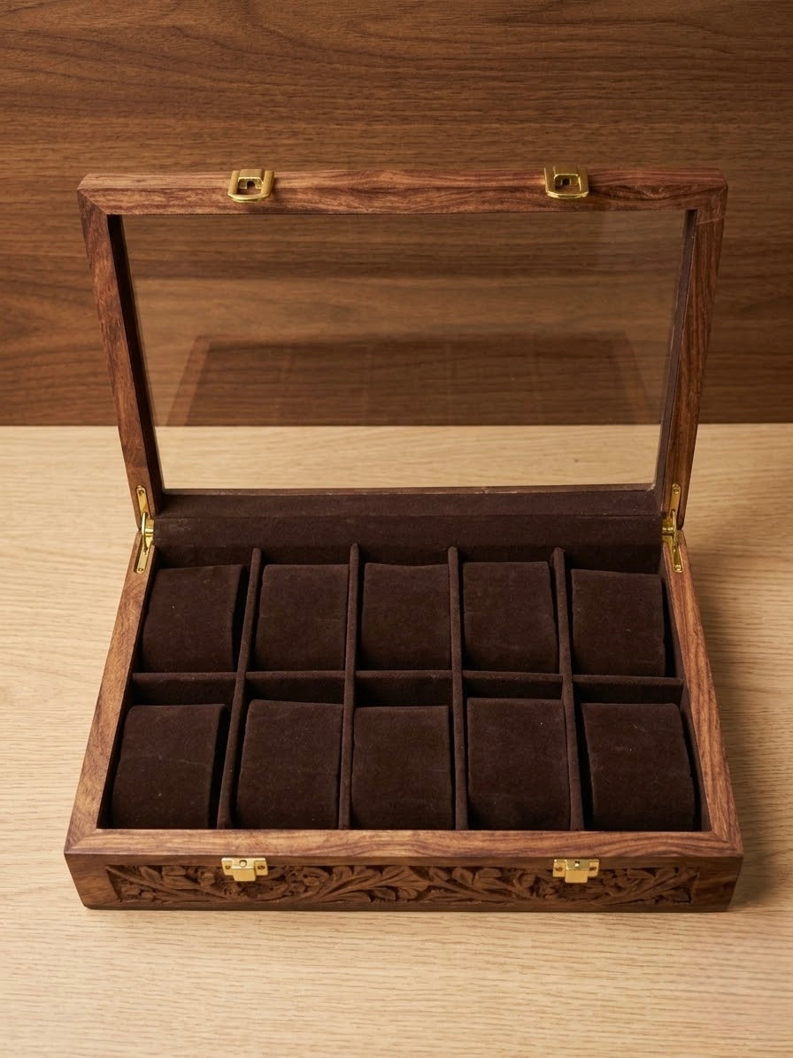 10-Slot Premium Watch Box | Luxury Watch Organszer