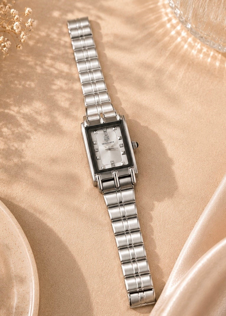 Solis Silver Rectangle Bracelet Watch