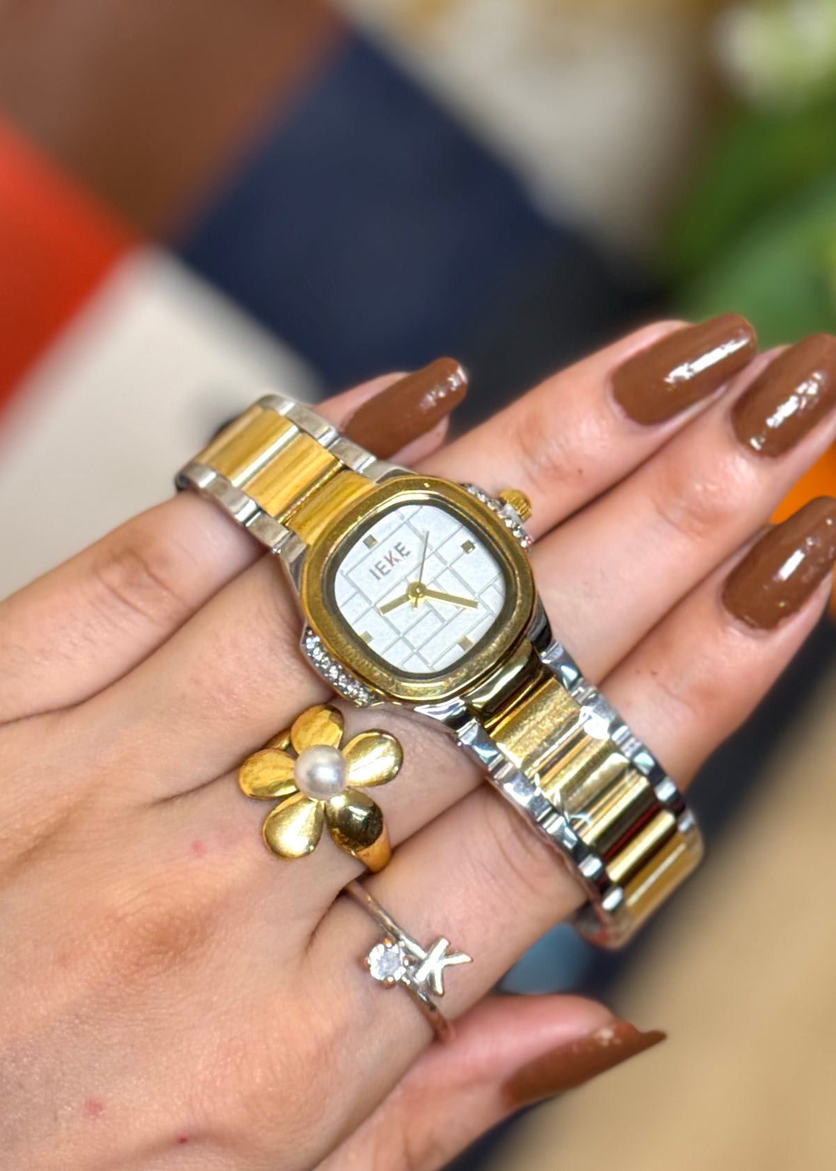 Classic Square Two-Tone Watch