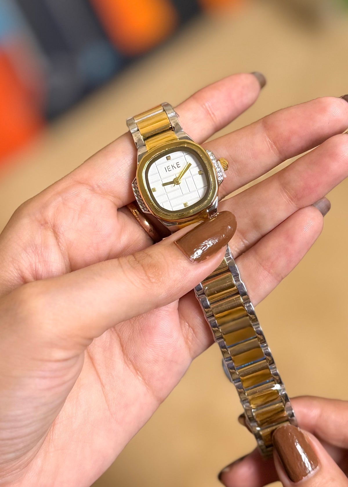 Classic Square Two-Tone Watch