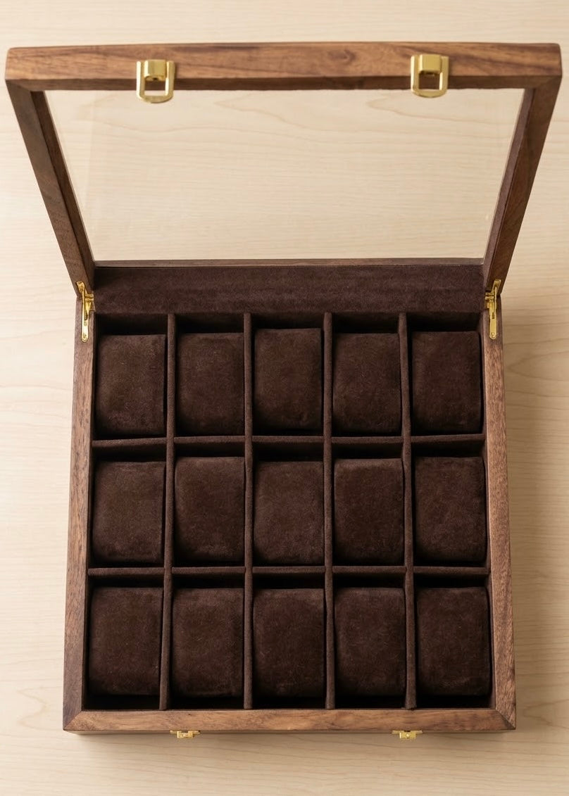 15-SLOT PREMIUM WATCH BOX | LUXURY WATCH ORGANISER