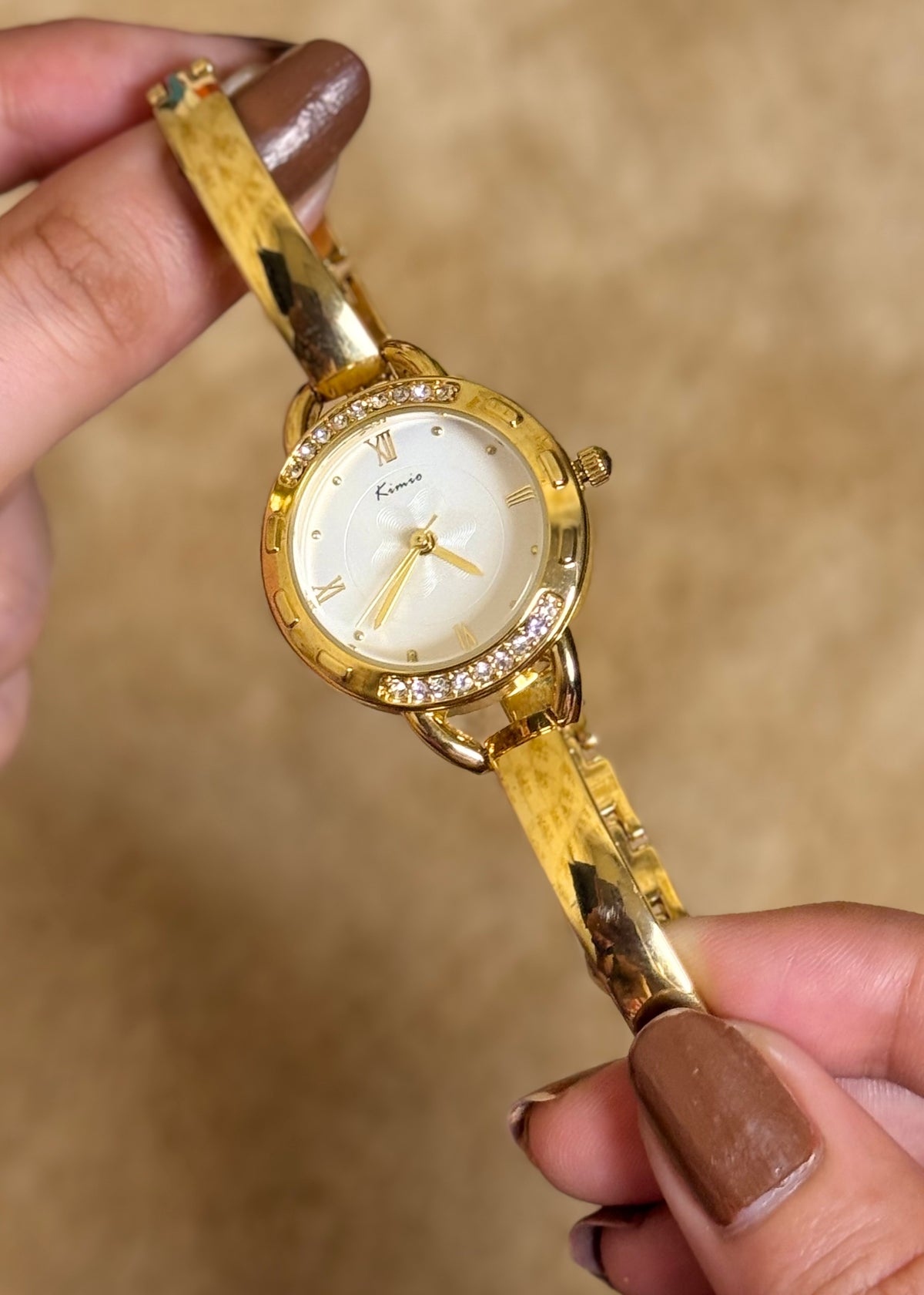 Kimio Ivy Gold Bezel Watch