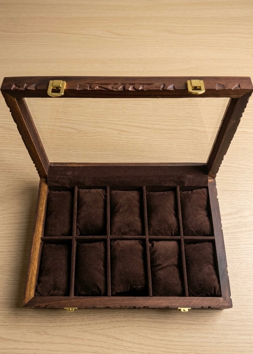 10-Slot Premium Watch Box | Luxury Watch Organszer