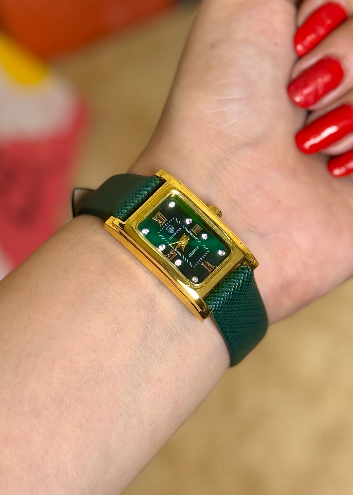 Emerald Luxe Rectangular Watch