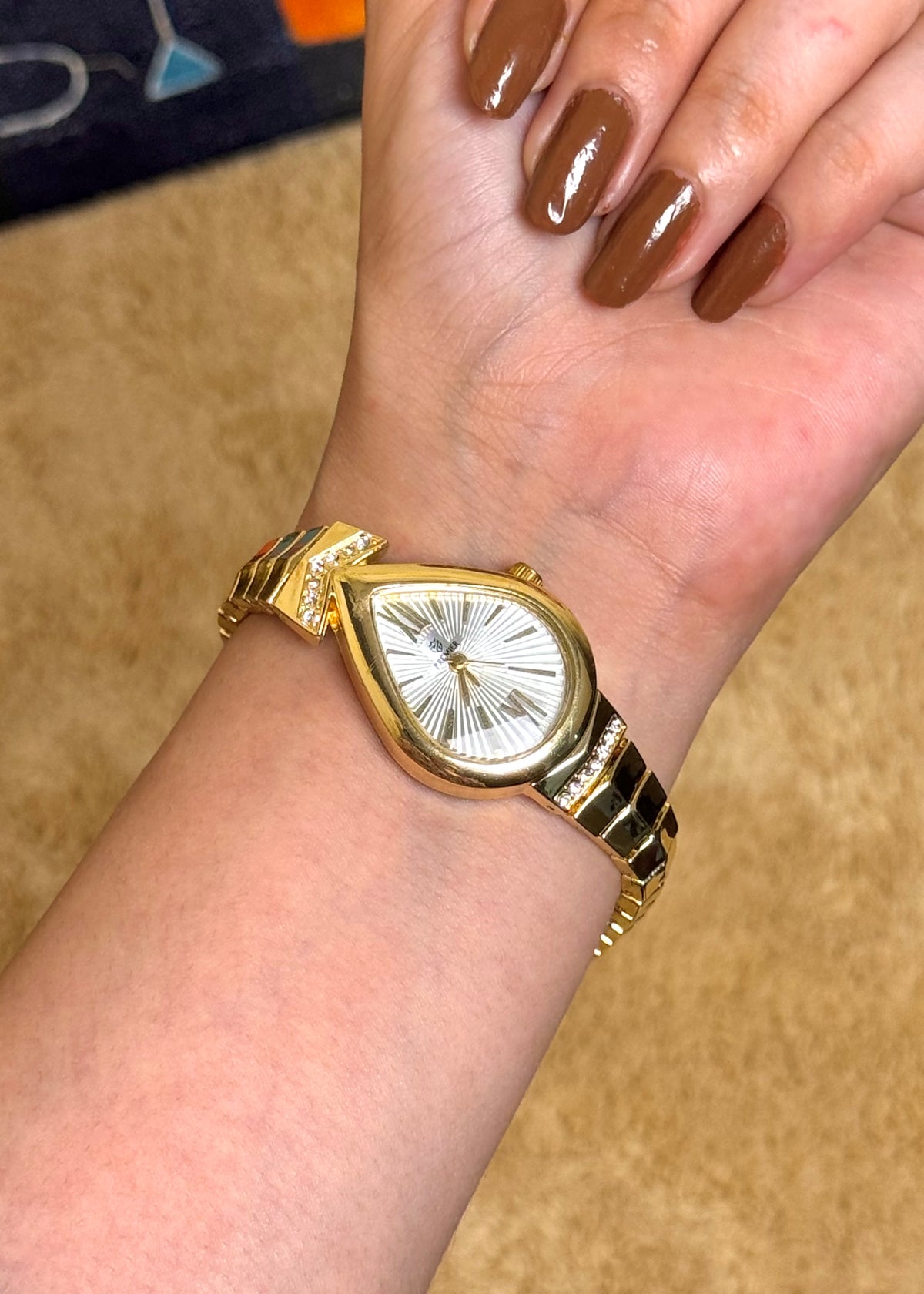 Teardrop Silver Gold Premium Ladies Watch