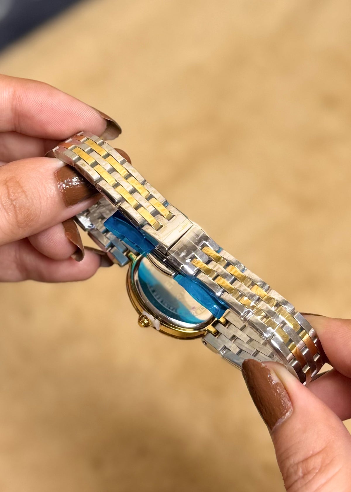Luxe Oval Two-Tone Watch