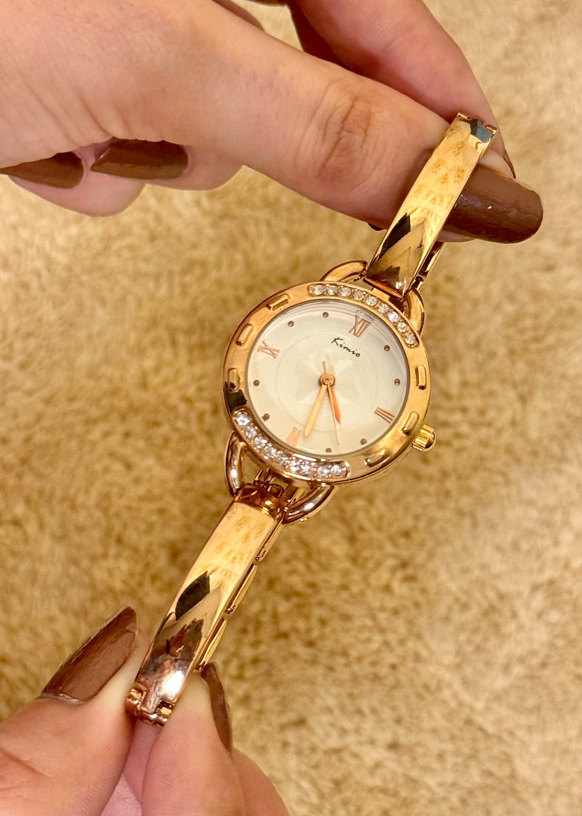 Kimio Ivy Shampain Gold Bezel Watch