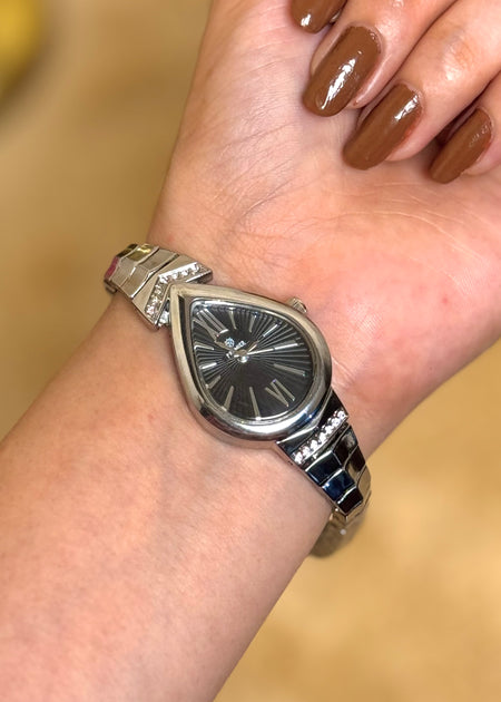 Teardrop Black Premium Ladies Watch