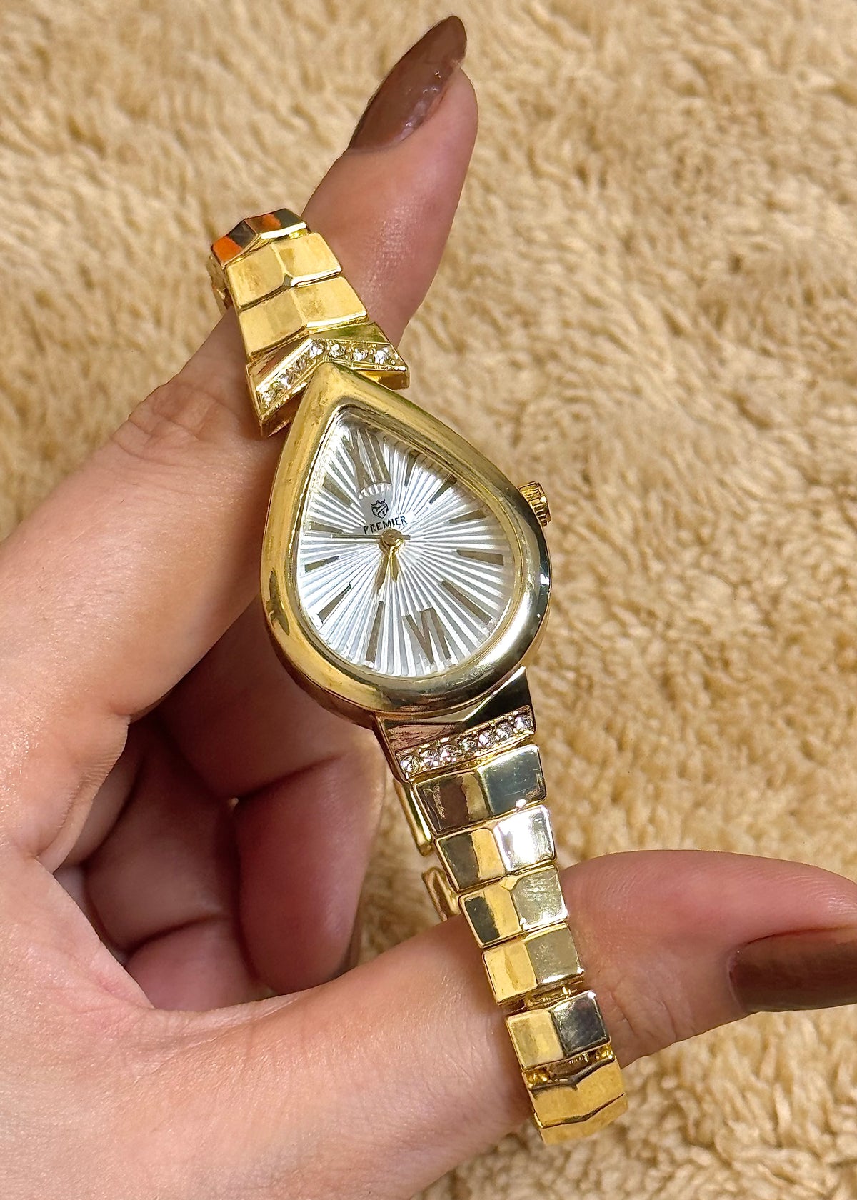 Teardrop Silver Gold Premium Ladies Watch